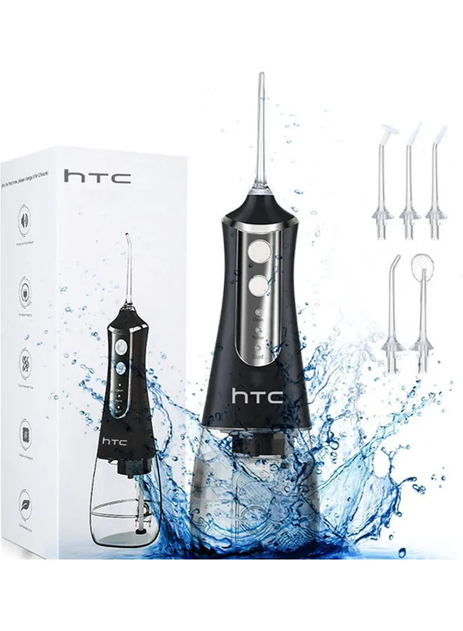 HTC Cordless Oral Irrigator Floss Dental Jet Black 350ml
