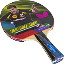 مضرب كرة الطاولة Timo Boll Shakehand Ping Pong - سرعة جيدة وتدور مع تحكم رائع - سلسلة اليابان - يوصى به للاعبي المستوى المبتدئين - معتمد من الاتحاد الدولي لتنس الطاولة