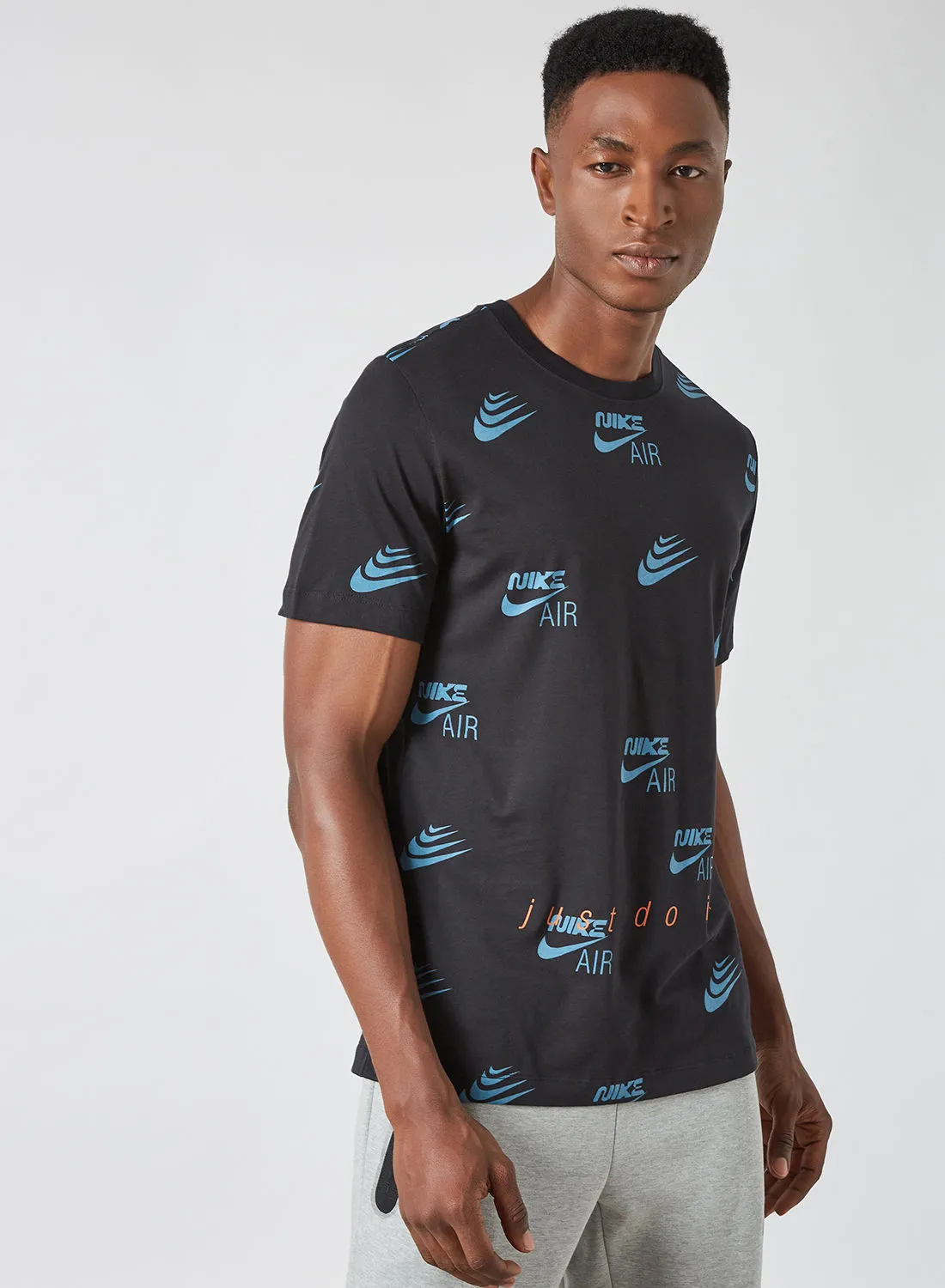 Nike NSW Multibrand AOP T-Shirt Black