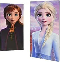 Idea Nuova Frozen 2 2Piece LED Canvas Wall Art Featuring Anna & Elsa