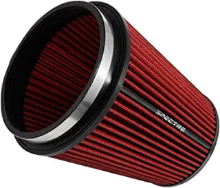 Spectre Performance HPR9891 Universal Clamp-On Air Filter: Round Tapered; 6 in (152 mm) Flange ID; 8.5 in (216 mm) Height; 7.719 in (196 mm) Base; 5.125 in (130 mm) Top
