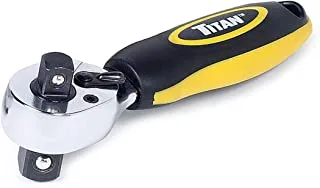 Titan 12051 3/8-Inch and 1/2-Inch Dual Drive x 5-1/2-Inch 72-Tooth Dual Head Stubby Ratchet