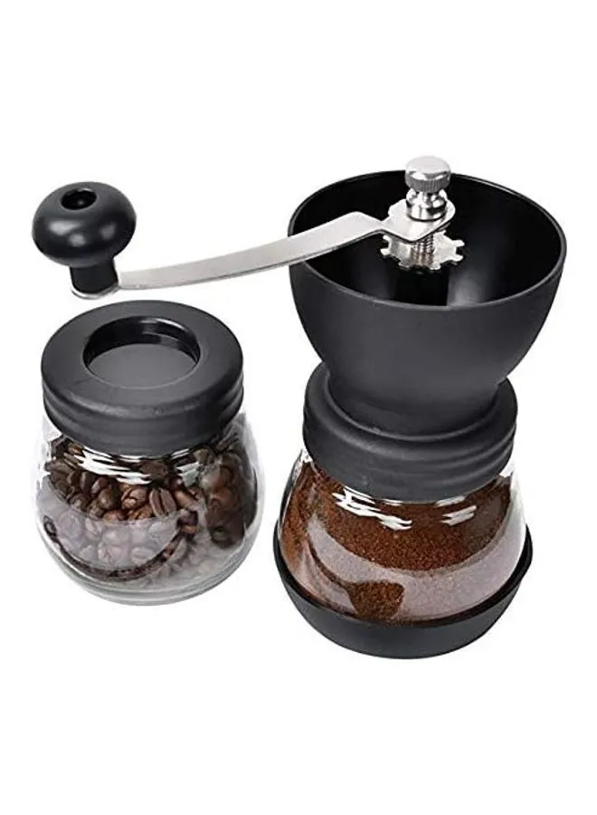 KUYING Manual Coffee Bean Grinder with 2 Glass Jars Multicolour