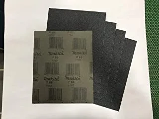 Makita D-58942 80 Grit Waterproof Abrasive Paper for Car Body 50-Pieces, 230 mm x 280 mm Size