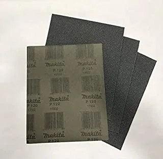Makita D-58964 120 Grit Waterproof Abrasive Paper for Car Body 50-Pieces, 230 mm x 280 mm Size