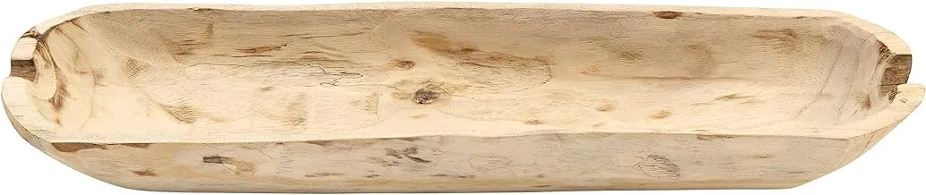 وعاء بيضاوي من الخشب بولونيا من Creative Co-Op | براون | 22.75 بوصة طول × 6 بوصة عرض × 3.25 بوصة ارتفاع |