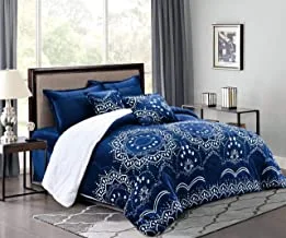 Ming Li Winter Faux Fur Comforter 4 Pieces Set, Single Size, Multi Color, YHFLR-003
