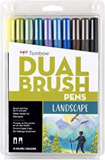 Tombow Pen Dual Brush Marker, 10-Pack, Landscape, 10 Pack
