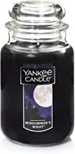Yankee Candle MidSummer's Night المعطر ، وعاء كبير كلاسيكي 22 أونصة شمعة بفتيل واحد ، أكثر من 110 ساعة من وقت الاحتراق