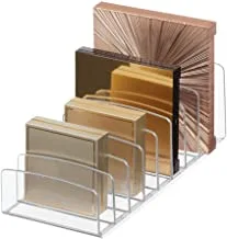 Idesign Bpa-Free Plastic Divided MakEUp Palette Cosmetic Organizer, The Clarity Collection – 9.25