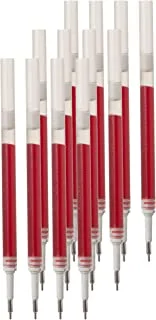 Pentel Refill Ink for EnerGel 0.7mm Needle Tip Liquid Gel Pen, Pack of 12, Red Ink (LRN7-B-12)