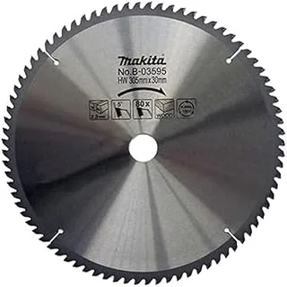 Makita B-03595 80 Thread Circular Saw Blade for Wood, 305 mm x 30 mm Size, Silver