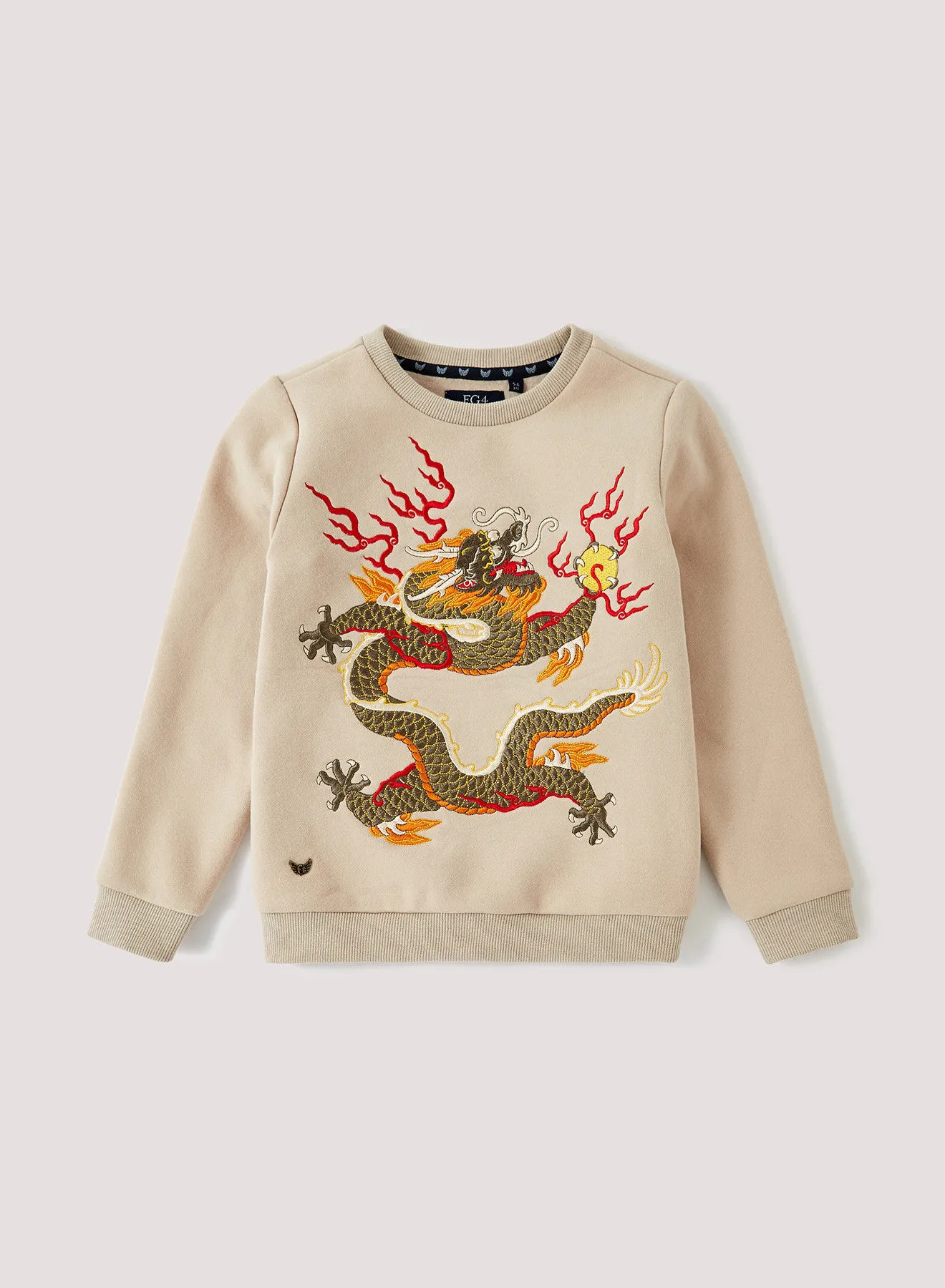 FG4 Kids FG4 Peter Dragon Sweat in soft jersey fabric with embroidered dragon graphic