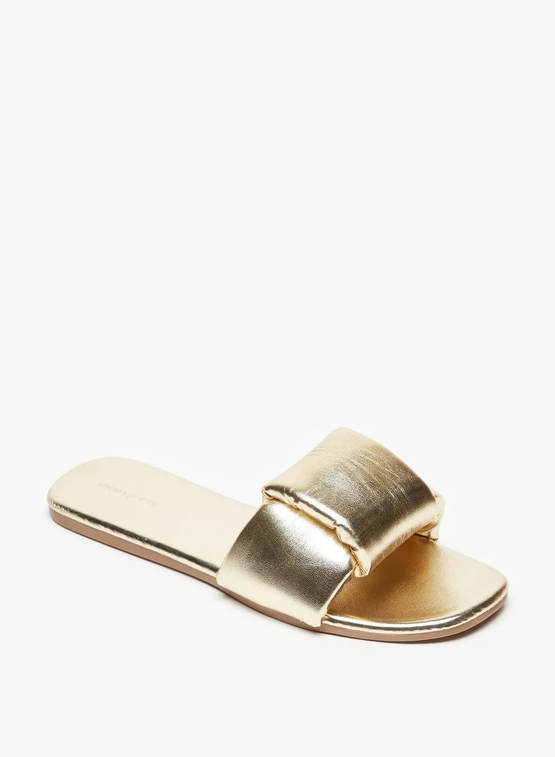 shoexpress Solid Slip-On Slide Sandals