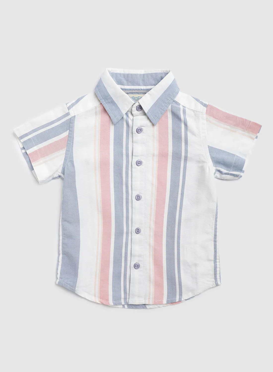 Zarafa Collared Neck Short Sleeve Shirt Multicolour