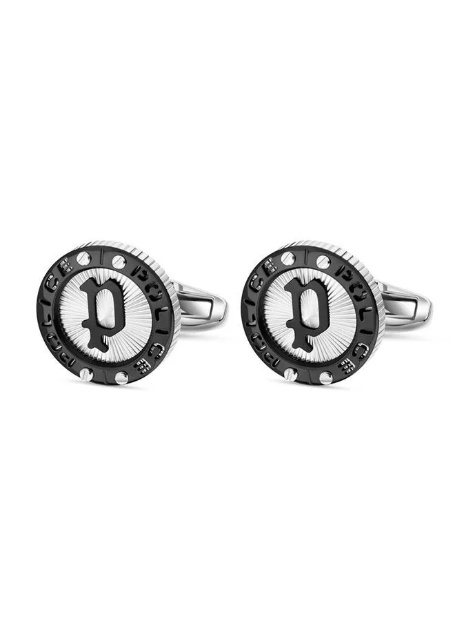POLICE Stainless Steel cufflinks For Men in Silver - PEAGC2215403