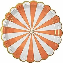 Meri Meri Toot Sweet Orange Striped Plate, Large