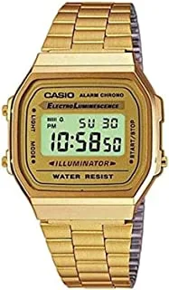 Casio Unisex Gray Dial Gold tone Resin Band Watch [A168WG-9EF]
