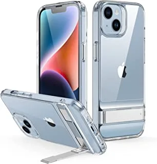 ESR for iPhone 14 Plus Case, 3 Stand Modes, Military-Grade Drop Protection, Supports Wireless Charging, Slim Back Cover with Stand, Phone Case for iPhone 14 Plus, Metal Kickstand Case, Clear