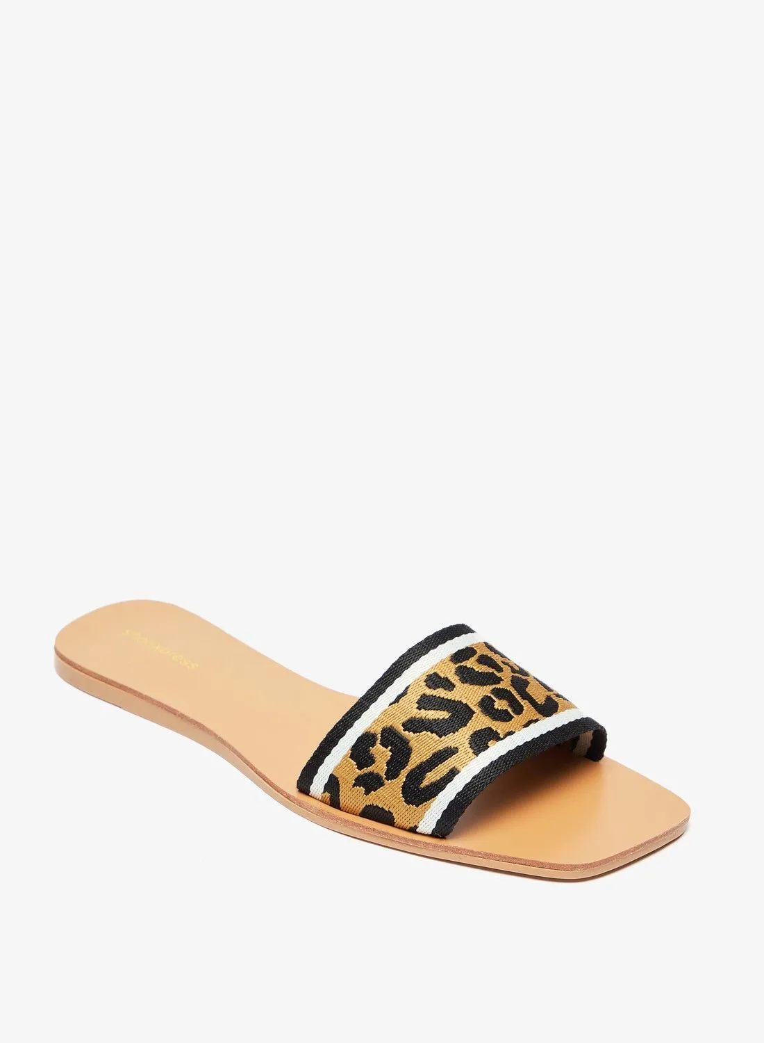 shoexpress Leopard Print Slip-On Slide Sandals