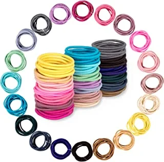 SHOWAY 200PCS Baby Hair Tie, Multicolor 2mm Hair Bands No Crease Hair Elastics Small Ponytail Holders Hair Accessories for Kids Girls Infants Toddlers