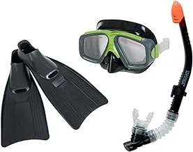 Intex 55959 Surf Rider Snorkel, Mask and Flippers Diving Kit Adult Size