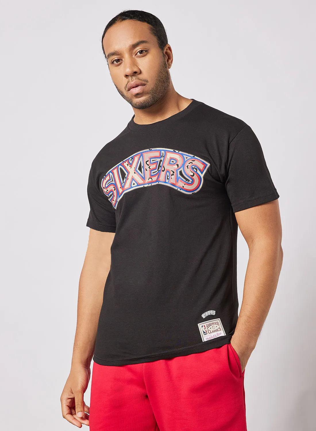 Mitchell & Ness Camo Reflective Philadelphia 76ers Short Sleeve T-Shirt