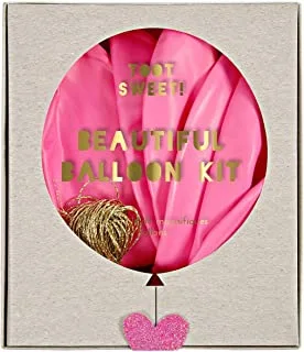 Meri Toot Sweet Beautiful Balloon Kit 8-Pieces Set, Pink 18-Inch Size 45-1663