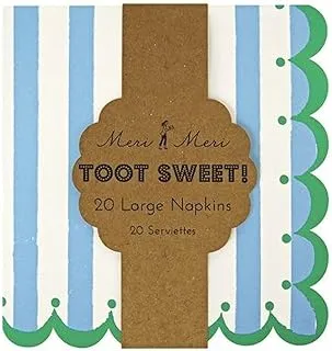 Meri Meri Toot Sweet Napkins, Large, Blue