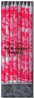 Neon Pink Marbled Candles