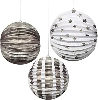 Silver decorative paper balls - Meri Meri