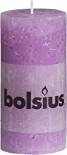 Bolsius Rustic Pillar Candle, 100 x 50 mm Size, Lilac