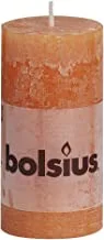 Bolsius Rustic Pillar Candle, 100 x 50 mm Size, Orange