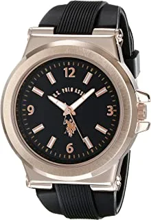 U.S. Polo Assn. Mens Quartz Watch, Analog Display and Silicone Strap USC90006