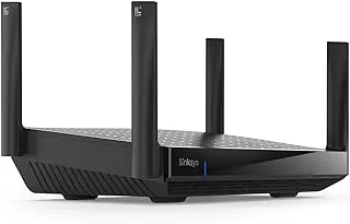 Linksys Hydra Pro 6E Tri‑Band WiFi 6E Mesh Router - Wireless Gaming 8-Stream Router, 6 GHz Band for 8K Streaming, Up to 6.6 Gbps Speed, 2700 sq. ft Coverage, 55+ Devices, Works with Velop Mesh System