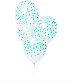 Meri Meri Mint Star Balloons 8-Pieces Set, 11-Inch Size
