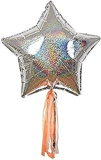 Meri meri sparkly star balloon kit 24-inch size, silver