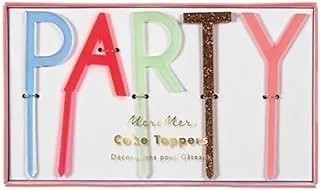 Meri Meri Acrylic Party Cake Topper, Pink