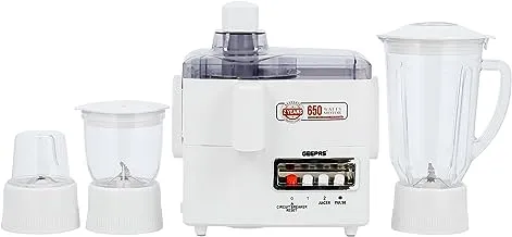 Geepas 650W 4-In-1 Food Processor, 1.8 Liter Capacity