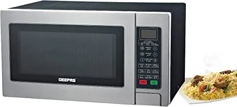 Geepas 900w digital microwave oven, black/silver, 30 liters, gmo1885-30lg