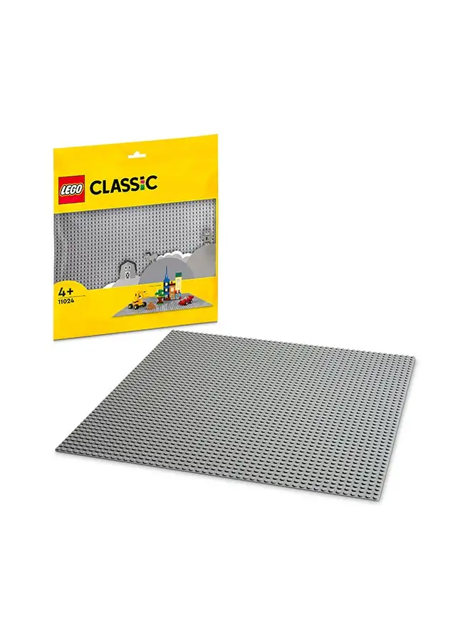 LEGO 6384600 LEGO 11024 Classic Grey Baseplate Building Toy Set (1 Pieces) 4+ Years