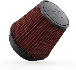 K&n universal clamp-on air intake filter: high performance, premium, washable, replacement air filter: flange diameter: 5 in, filter height: 5.5 in, flange length: 1 in, shape: round tapered, ru-5147