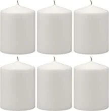 Stonebriar 35 Hour Long Burning Unscented Pillar Candles, 3x4, White