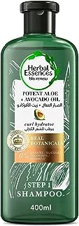 Herbal Essences Sulfate-Free Potent Aloe + Avocado Oil Hair Shampoo to Cleanse and Hydrate Curls, 400 ml