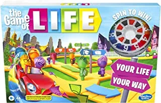 The Game Of Life Game, Family Board Game For 2-4 Players, Indoor Game For Kids Ages 8 And Up, Pegs Come In 6 Colors