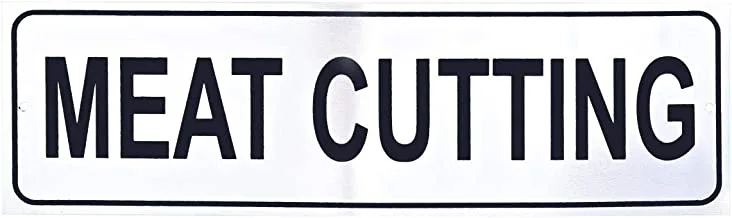 Raj Sign Board Meat Cutting, 26 cm, Silver-LP0026