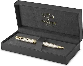 Parker Sonnet Ballpoint Pen Silver Mistral Medium Point Gift Box