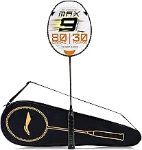 Li-Ning G-Force Superlite Max 9 Carbon Fibre Badminton Racket with Free Full Cover(80 Grams. 30 Lbs)