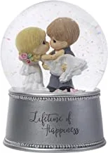 Precious Moments Lifetime Of Happiness Bride & Groom Musical Resin/Glass Snow Globe 182101