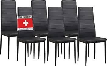 6 x Dining Chairs MILANO black